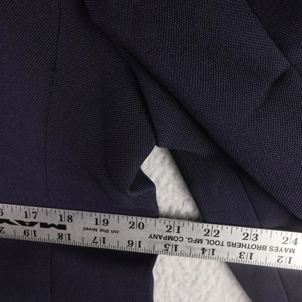 Orvis Mens Navy Blue Wool Blazer Gold Crest Button USA Made 42L Sport Coat